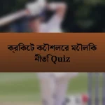 ক্রিকেট কৌশলের মৌলিক নীতি Quiz