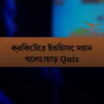 ক্রিকেটের ইতিহাসে মহান খেলোয়াড় Quiz